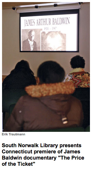photo attendees at south norwalk public library premiere of james baldwin: the price of the ticket